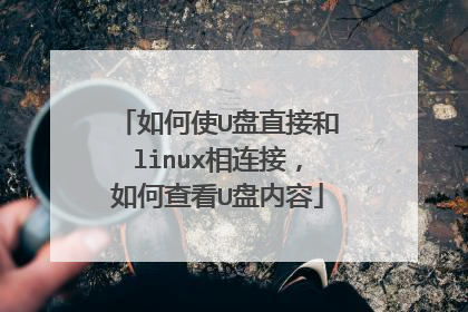 如何使U盘直接和linux相连接,如何查看U盘内容