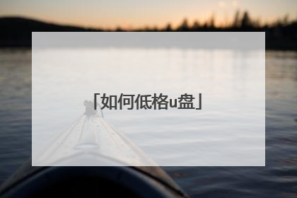 如何低格u盘