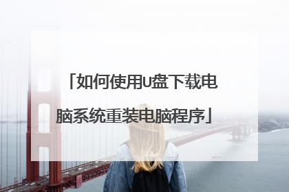 如何使用U盘下载电脑系统重装电脑程序