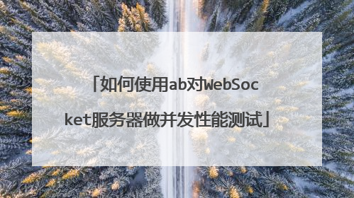 如何使用ab对WebSocket服务器做并发性能测试