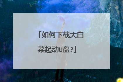 如何下载大白菜起动U盘?