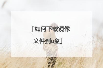如何下载镜像文件到u盘