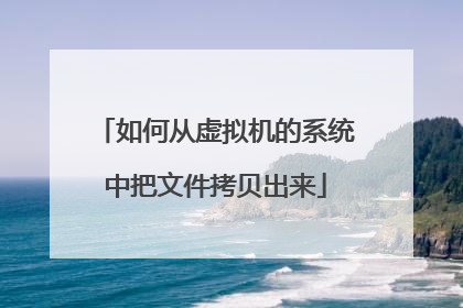 如何从虚拟机的系统中把文件拷贝出来
