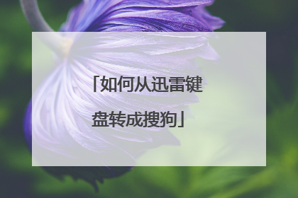 如何从迅雷键盘转成搜狗