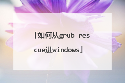 如何从grub rescue进windows