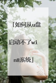 如何从u盘启动不了win8系统