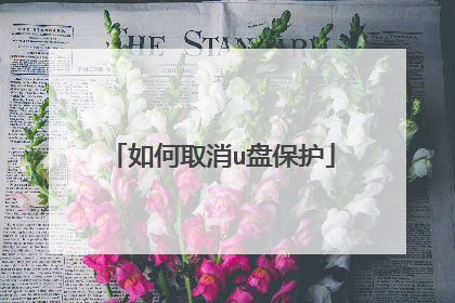 如何取消u盘保护