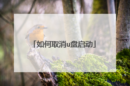 如何取消u盘启动