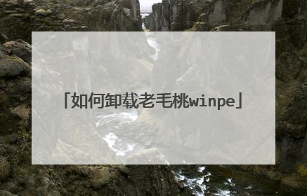 如何卸载老毛桃winpe