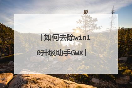 如何去除win10升级助手GWX