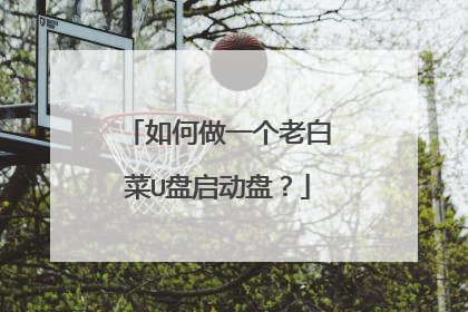 如何做一个老白菜U盘启动盘?