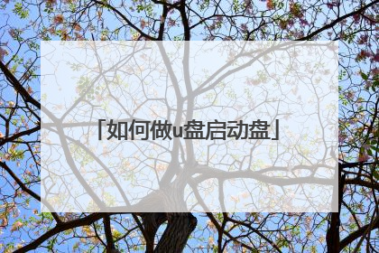 如何做u盘启动盘