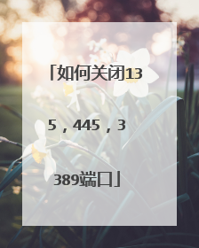 如何关闭135,445,3389端口