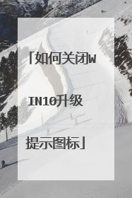 如何关闭WIN10升级提示图标