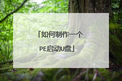 如何制作一个PE启动U盘