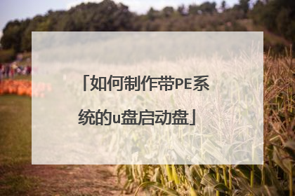 如何制作带PE系统的u盘启动盘