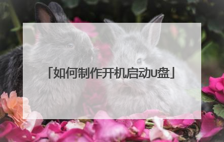 如何制作开机启动U盘