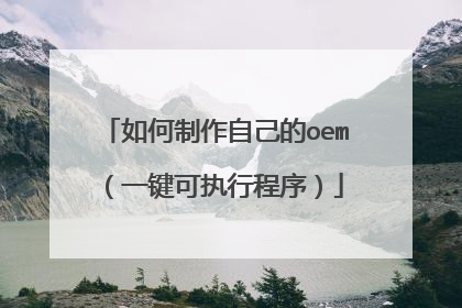 如何制作自己的oem(一键可执行程序)