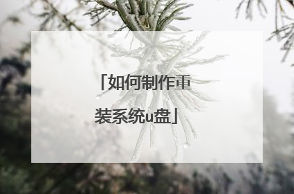 如何制作重装系统u盘