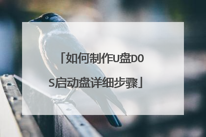 如何制作U盘DOS启动盘详细步骤