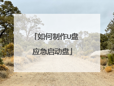 如何制作U盘应急启动盘