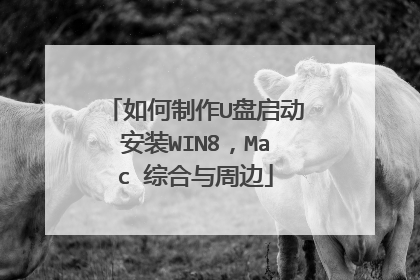如何制作U盘启动安装WIN8，Mac 综合与周边