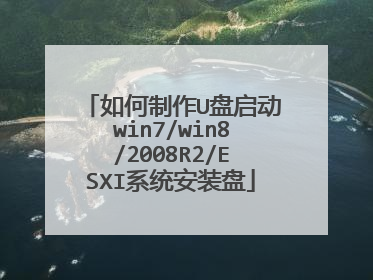 如何制作U盘启动win7/win8/2008R2/ESXI系统安装盘