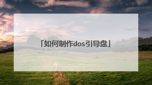 如何制作dos引导盘