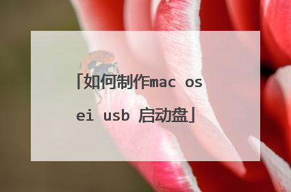 如何制作mac os ei usb 启动盘