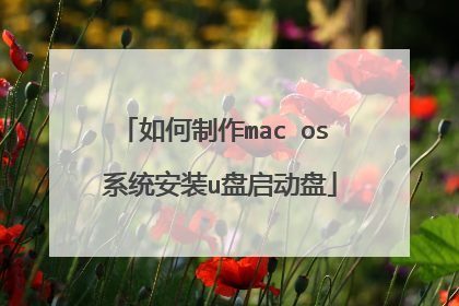 如何制作mac os 系统安装u盘启动盘