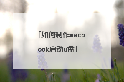 如何制作macbook启动u盘
