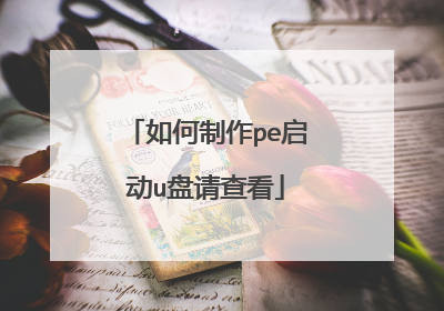 如何制作pe启动u盘请查看