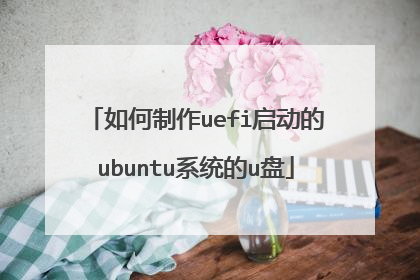 如何制作uefi启动的ubuntu系统的u盘