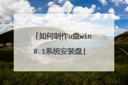 如何制作u盘win8.1系统安装盘