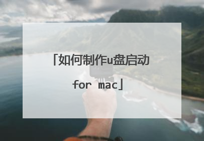如何制作u盘启动 for mac