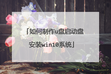 如何制作u盘启动盘安装win10系统