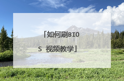 如何刷BIOS 视频教学