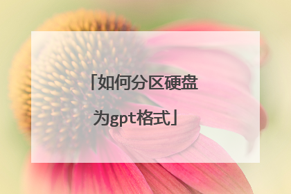如何分区硬盘为gpt格式