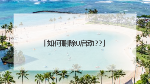 如何删除U启动??