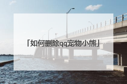 如何删除qq宠物小熊