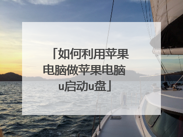 如何利用苹果电脑做苹果电脑u启动u盘
