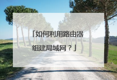 如何利用路由器组建局域网?