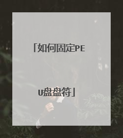 如何固定PE U盘盘符