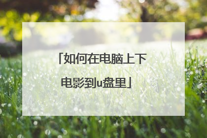 如何在电脑上下电影到u盘里