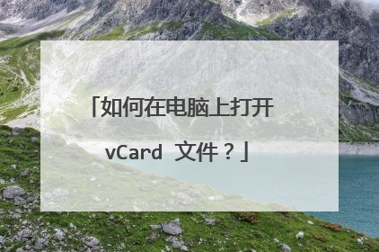 如何在电脑上打开 vCard 文件?