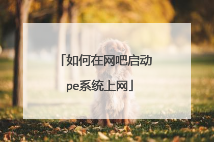如何在网吧启动pe系统上网