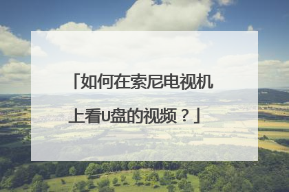 如何在索尼电视机上看U盘的视频?