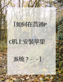 如何在普通PC机上安装苹果系统?- -