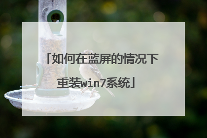 如何在蓝屏的情况下重装win7系统