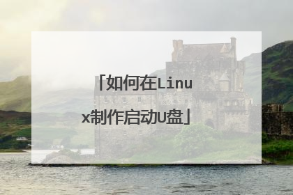 如何在Linux制作启动U盘